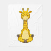 Giraffe bei der Yoga-Meditation Fleecedecke (Vorderseite)