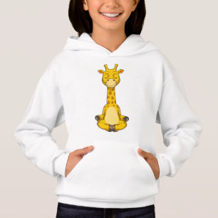 Giraffe bei der Yoga-Meditation Hoodie