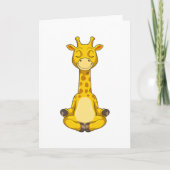 Giraffe bei der Yoga-Meditation Karte (Vorderseite)