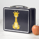 Giraffe bei der Yoga-Meditation Metall Brotdose (Beispiel)