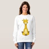 Giraffe bei der Yoga-Meditation Sweatshirt (Vorne ganz)