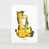 Giraffe bei Musik mit Saxophone.PNG Karte (Rückseite)