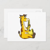 Giraffe bei Musik mit Saxophone.PNG Postkarte (Vorne/Hinten)