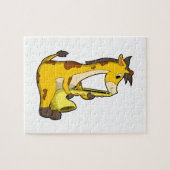 Giraffe bei Musik mit Saxophone.PNG Puzzle (Horizontal)