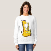 Giraffe bei Musik mit Saxophone.PNG Sweatshirt (Vorne ganz)