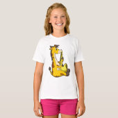 Giraffe bei Musik mit Saxophone.PNG T-Shirt (Vorne ganz)