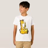 Giraffe bei Musik mit Saxophone.PNG T-Shirt (Vorne ganz)