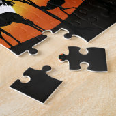 Giraffe bei Sonnenuntergang Puzzle (Seite)