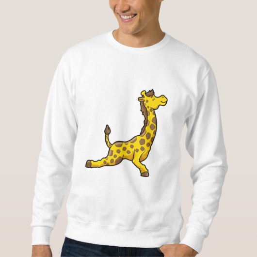 Giraffe bei Yoga Stretching Übungen Leg Sweatshirt (Vorderseite)