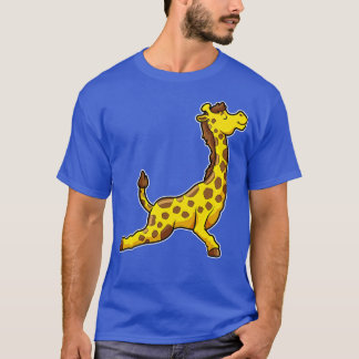 Giraffe bei Yoga Stretching Übungen Legs Neck T-Shirt
