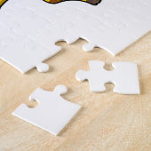 Giraffe beim Basketball mit Basketballkorb Puzzle (Seite)