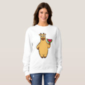 Giraffe beim Essen mit Watermelon Sweatshirt (Vorne ganz)
