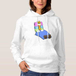 Giraffe beim Schlafen mit Blanket & Kissen Hoodie