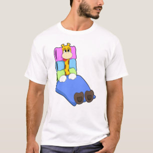 Giraffe beim Schlafen mit Blanket & Kissen T-Shirt