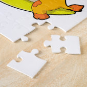 Giraffe beim Schlafen mit dem Mond Puzzle (Seite)