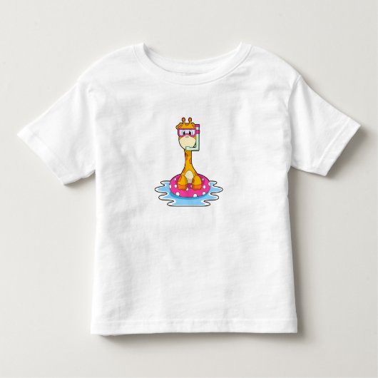 Giraffe beim Schnorcheln Kleinkind T-shirt (Vorderseite)