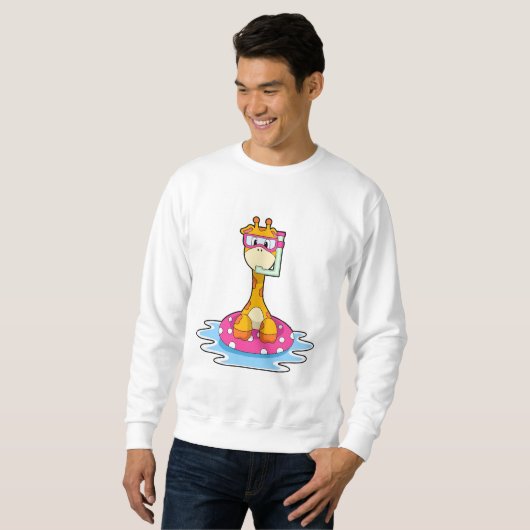 Giraffe beim Schnorcheln Sweatshirt (Vorne ganz)
