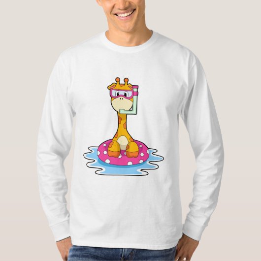 Giraffe beim Schnorcheln T-Shirt (Vorderseite)