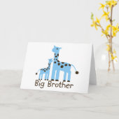 Giraffe Big Brother Karte (Gelbe Blume)