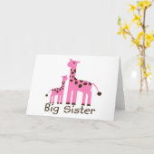 Giraffe Big Sister Karte (Gelbe Blume)