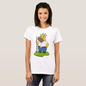 Giraffe Billard Queue Sport T-Shirt (Vorne ganz)