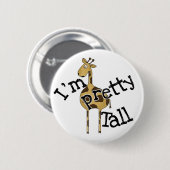 Giraffe bin ich hübsches hohes button (Vorne & Hinten)