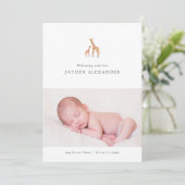 Giraffe Birth Announcement Ankündigung (Stehend Vorderseite)