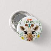 Giraffe Birthday Button (Vorne & Hinten)