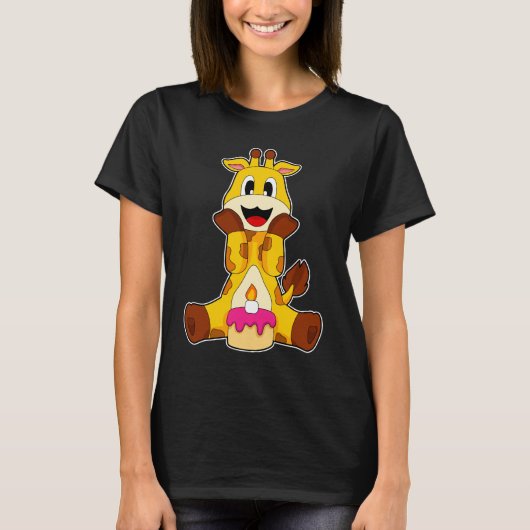 Giraffe Birthday Cake T-Shirt (Vorderseite)