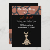 Giraffe Birthday Einladung (Vorne/Hinten)