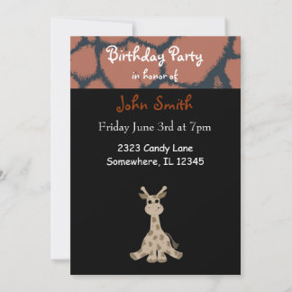 Giraffe Birthday Einladung