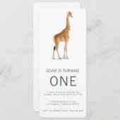 Giraffe Birthday Einladung (Vorne/Hinten)