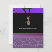 Giraffe Birthday Einladung (Rückseite)
