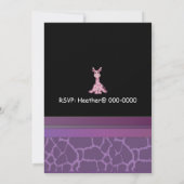 Giraffe Birthday Einladung (Rückseite)