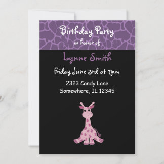 Giraffe Birthday Einladung