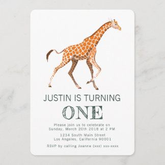 Giraffe Birthday Einladung