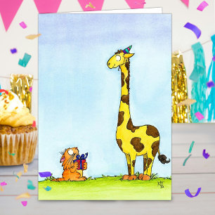 GIRAFFE BIRTHDAY Grußkarte von Nicole Janes Karte