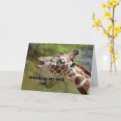 Giraffe Birthday Karte (Gelbe Blume)