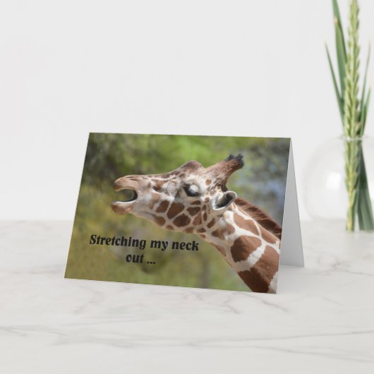 Giraffe Birthday Karte (Vorderseite)
