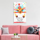 Giraffe Birthday Memento Leinwanddruck (Insitu (Wohnzimmer))
