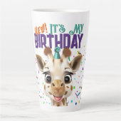 Giraffe Birthday Milchtasse (Vorderseite)