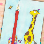 GIRAFFE BIRTHDAY Postkarte von Nicole Janes