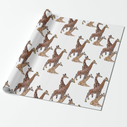Giraffe Birthday Safari Geschenkpapier (Ungerollt)