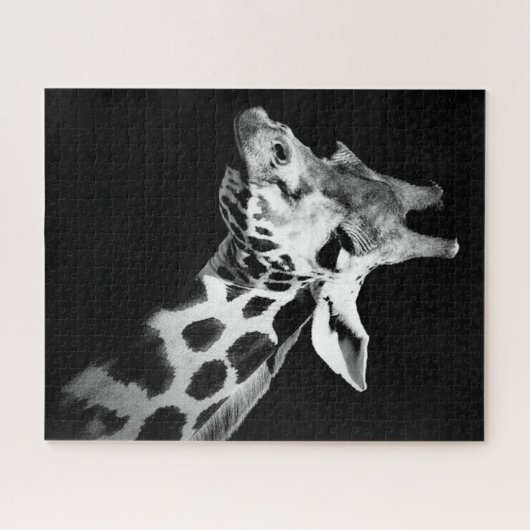 giraffe black and whit puzzle (Horizontal)