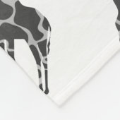 Giraffe Black und Gray Silhoutte Fleecedecke (Ecke)