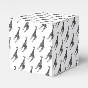 Giraffe Black und Gray Silhoutte Geschenkschachtel