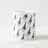 Giraffe Black und Gray Silhoutte Jumbo-Tasse (Vorderseite)