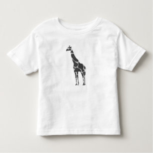 Giraffe Black und Gray Silhoutte Kleinkind T-shirt