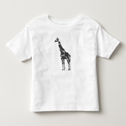 Giraffe Black und Gray Silhoutte Kleinkind T-shirt (Vorderseite)