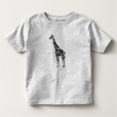 Giraffe Black und Gray Silhoutte Kleinkind T-shirt (Vorderseite)